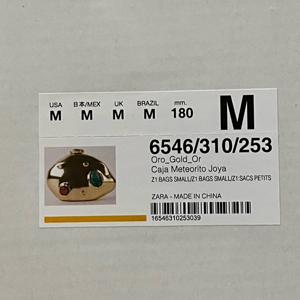 Zara NWT Gold Caja Metecrito Joya Jeweled Small Hard Case Crossbody Bag - Picture 10 of 11